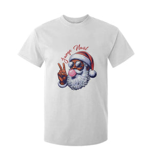 Funny Haitian Christmas T Shirt For Kid Jwaye Nwel Creole Cute Black Santa TS09 White Print Your Wear