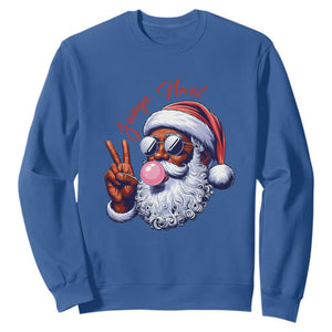 Funny Haitian Christmas Sweatshirt Jwaye Nwel Creole Cute Black Santa TS09 Royal Blue Print Your Wear