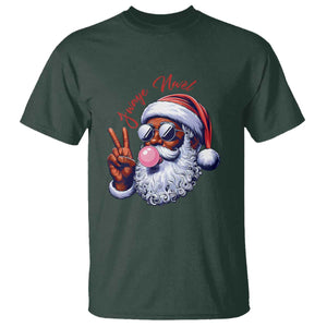 Funny Haitian Christmas T Shirt Jwaye Nwel Creole Cute Black Santa TS09 Dark Forest Green Print Your Wear