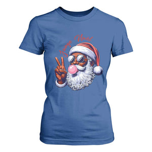 Funny Haitian Christmas T Shirt For Women Jwaye Nwel Creole Cute Black Santa TS09 Royal Blue Print Your Wear