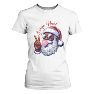 Funny Haitian Christmas T Shirt For Women Jwaye Nwel Creole Cute Black Santa TS09 White Print Your Wear