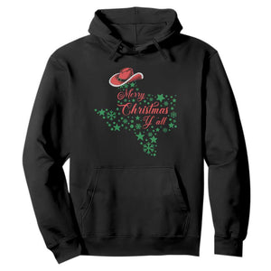 Merry Christmas Y'All Texas Hoodie TS09 Black Print Your Wear