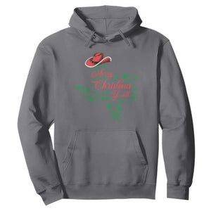 Merry Christmas Y'All Texas Hoodie TS09 Charcoal Print Your Wear