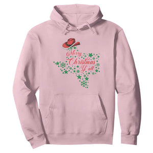 Merry Christmas Y'All Texas Hoodie TS09 Light Pink Print Your Wear