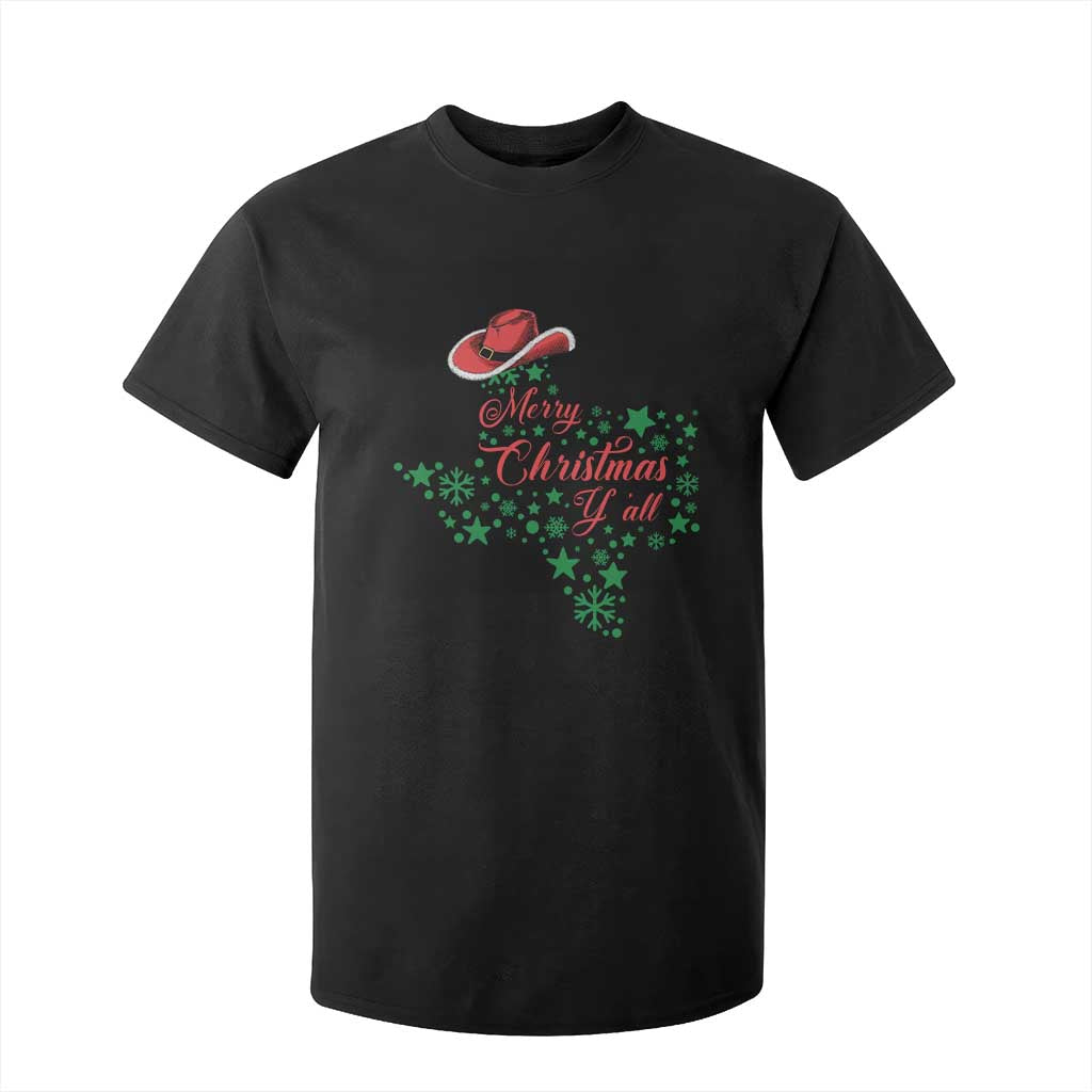 Merry Christmas Y'All Texas T Shirt For Kid TS09 Black Print Your Wear