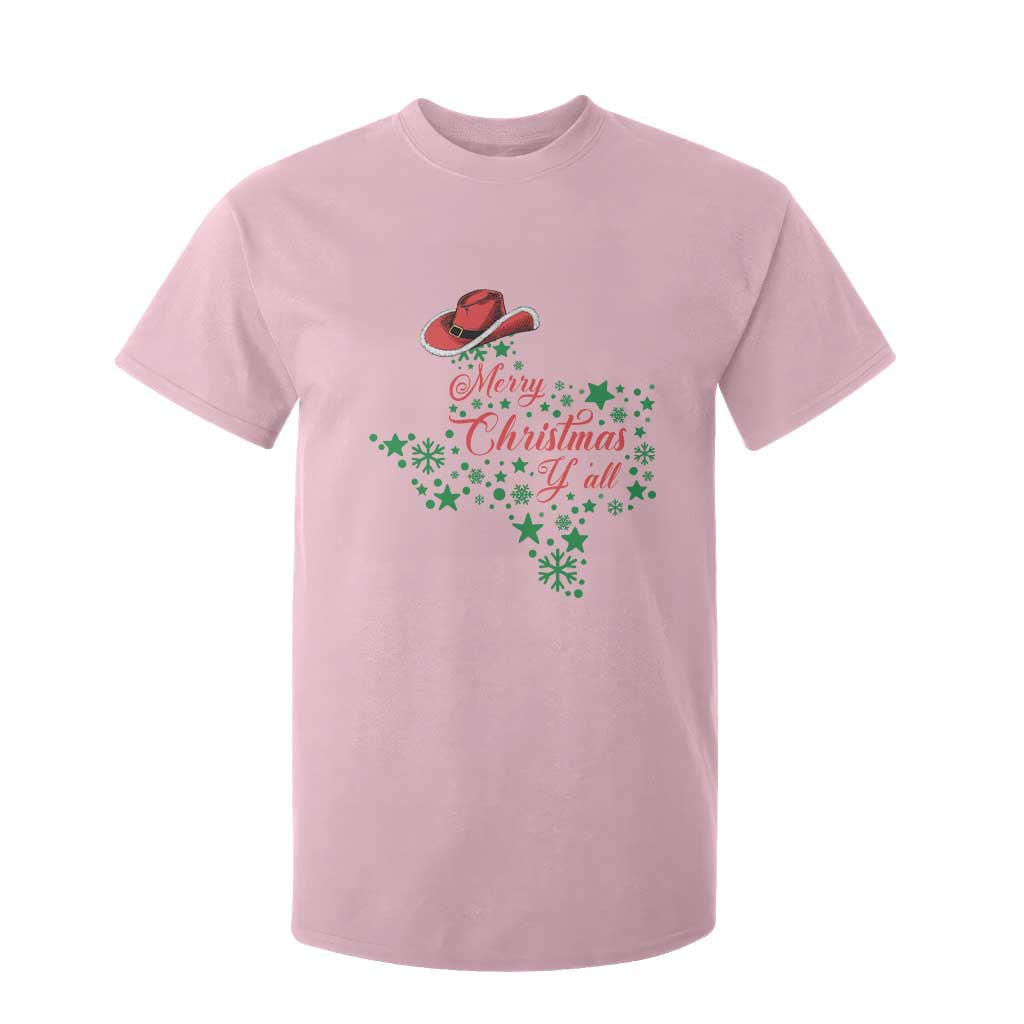 Merry Christmas Y'All Texas T Shirt For Kid TS09 Light Pink Print Your Wear
