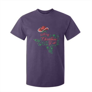 Merry Christmas Y'All Texas T Shirt For Kid TS09 Purple Print Your Wear