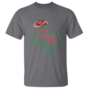 Merry Christmas Y'All Texas T Shirt TS09 Charcoal Print Your Wear