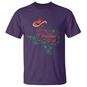 Merry Christmas Y'All Texas T Shirt TS09 Purple Print Your Wear