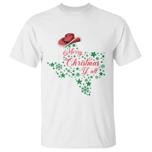 Merry Christmas Y'All Texas T Shirt TS09 White Print Your Wear