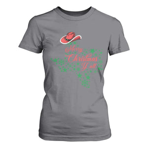 Merry Christmas Y'All Texas T Shirt For Women TS09 Charcoal Print Your Wear