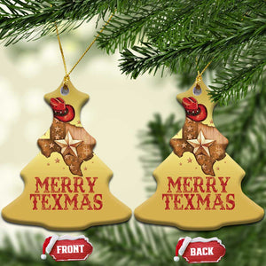 Xmas In Texas Christmas Ornament Merry Texmas Santa Cowboy Hat TS09 Christmas Tree Gold Print Your Wear