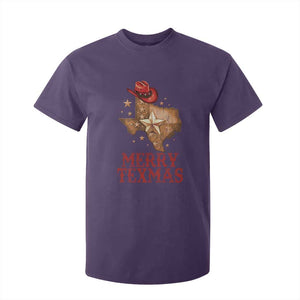 Christmas In Texas T Shirt For Kid Merry Texmas Santa Cowboy Hat TS09 Purple Print Your Wear