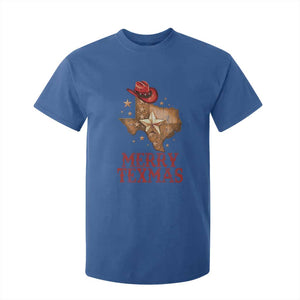 Christmas In Texas T Shirt For Kid Merry Texmas Santa Cowboy Hat TS09 Royal Blue Print Your Wear