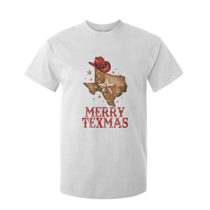 Christmas In Texas T Shirt For Kid Merry Texmas Santa Cowboy Hat TS09 White Print Your Wear