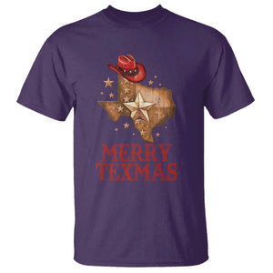 Christmas In Texas T Shirt Merry Texmas Santa Cowboy Hat TS09 Purple Print Your Wear