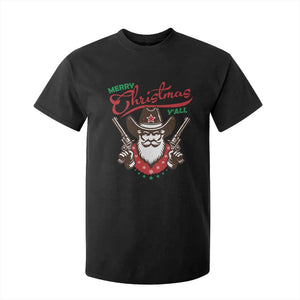 Merry Christmas Y'All Texas Cowboy Santa T Shirt For Kid TS09 Black Print Your Wear