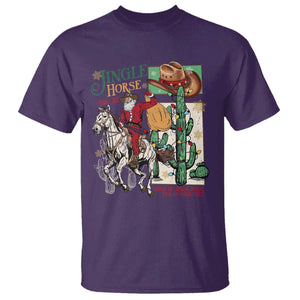 Western Christmas T Shirt Jingle Horse Pick Up Your Feet Cowboy Santa Rider TS09 Purple Print Your Wear