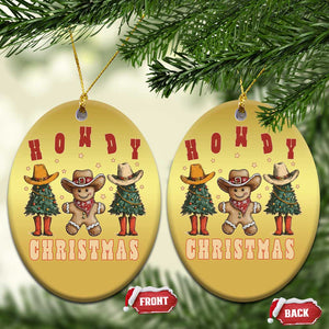 Howdy Xmas Christmas Ornament Cowboy Cactus Xmas Tree TS09 Oval Gold Print Your Wear