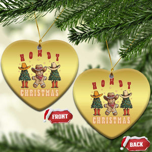 Howdy Xmas Christmas Ornament Cowboy Cactus Xmas Tree TS09 Heart Gold Print Your Wear