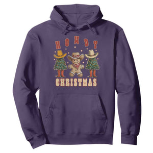 Howdy Christmas Hoodie Cowboy Cactus Xmas Tree TS09 Purple Print Your Wear