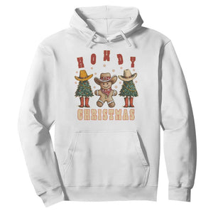 Howdy Christmas Hoodie Cowboy Cactus Xmas Tree TS09 White Print Your Wear