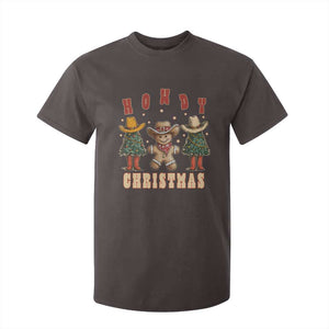 Howdy Christmas T Shirt For Kid Cowboy Cactus Xmas Tree TS09 Dark Chocolate Print Your Wear