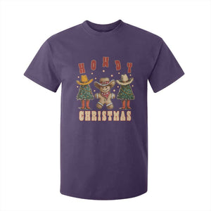 Howdy Christmas T Shirt For Kid Cowboy Cactus Xmas Tree TS09 Purple Print Your Wear