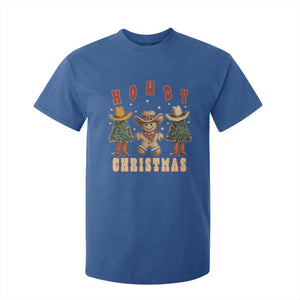 Howdy Christmas T Shirt For Kid Cowboy Cactus Xmas Tree TS09 Royal Blue Print Your Wear