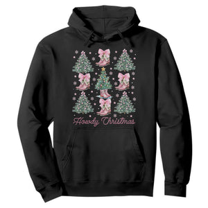 Howdy Christmas Hoodie Coquette Christmas Tree Cowgirl TS09 Black Print Your Wear