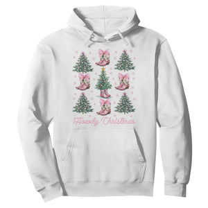 Howdy Christmas Hoodie Coquette Christmas Tree Cowgirl TS09 White Print Your Wear