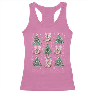 Howdy Christmas Racerback Tank Top Coquette Christmas Tree Cowgirl TS09 Azalea Print Your Wear