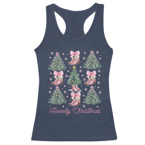 Howdy Christmas Racerback Tank Top Coquette Christmas Tree Cowgirl TS09 Navy Print Your Wear