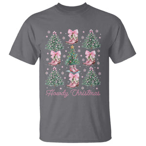 Howdy Christmas T Shirt Coquette Christmas Tree Cowgirl TS09 Charcoal Print Your Wear