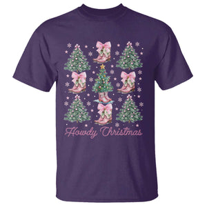 Howdy Christmas T Shirt Coquette Christmas Tree Cowgirl TS09 Purple Print Your Wear