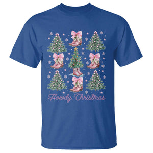 Howdy Christmas T Shirt Coquette Christmas Tree Cowgirl TS09 Royal Blue Print Your Wear