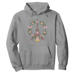 Joyeux Noel Eiffel Tower Christmas In Paris Hoodie TS09 Sport Gray Print Your Wear