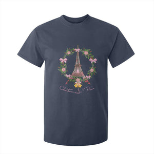 Joyeux Noel Eiffel Tower Christmas In Paris T Shirt For Kid TS09 Navy Print Your Wear