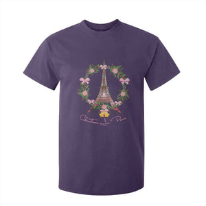 Joyeux Noel Eiffel Tower Christmas In Paris T Shirt For Kid TS09 Purple Print Your Wear