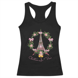 Joyeux Noel Eiffel Tower Christmas In Paris Racerback Tank Top TS09 Black Print Your Wear