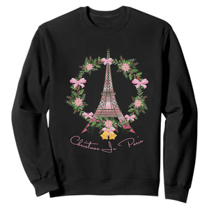 Joyeux Noel Eiffel Tower Christmas In Paris Sweatshirt TS09 Black Print Your Wear