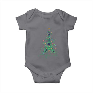 Joyeux Noel Eiffel Tower Christmas Tree Baby Onesie TS09 Charcoal Print Your Wear