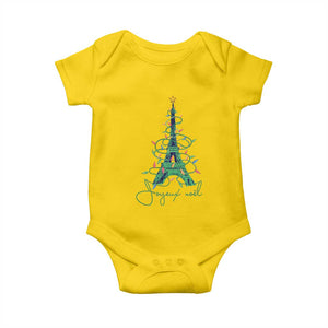 Joyeux Noel Eiffel Tower Christmas Tree Baby Onesie TS09 Daisy Print Your Wear