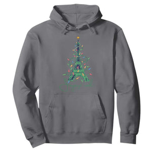 Joyeux Noel Eiffel Tower Christmas Tree Hoodie TS09 Charcoal Print Your Wear