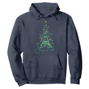 Joyeux Noel Eiffel Tower Christmas Tree Hoodie TS09 Navy Print Your Wear