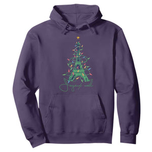 Joyeux Noel Eiffel Tower Christmas Tree Hoodie TS09 Purple Print Your Wear