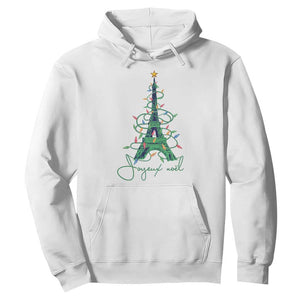 Joyeux Noel Eiffel Tower Christmas Tree Hoodie TS09 White Print Your Wear