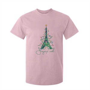 Joyeux Noel Eiffel Tower Christmas Tree T Shirt For Kid TS09 Light Pink Print Your Wear