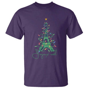 Joyeux Noel Eiffel Tower Christmas Tree T Shirt TS09 Purple Print Your Wear