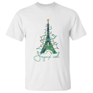 Joyeux Noel Eiffel Tower Christmas Tree T Shirt TS09 White Print Your Wear